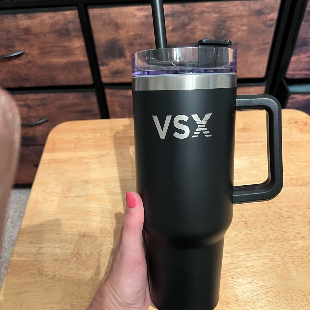VSX Matte Black Tumbler with Handle